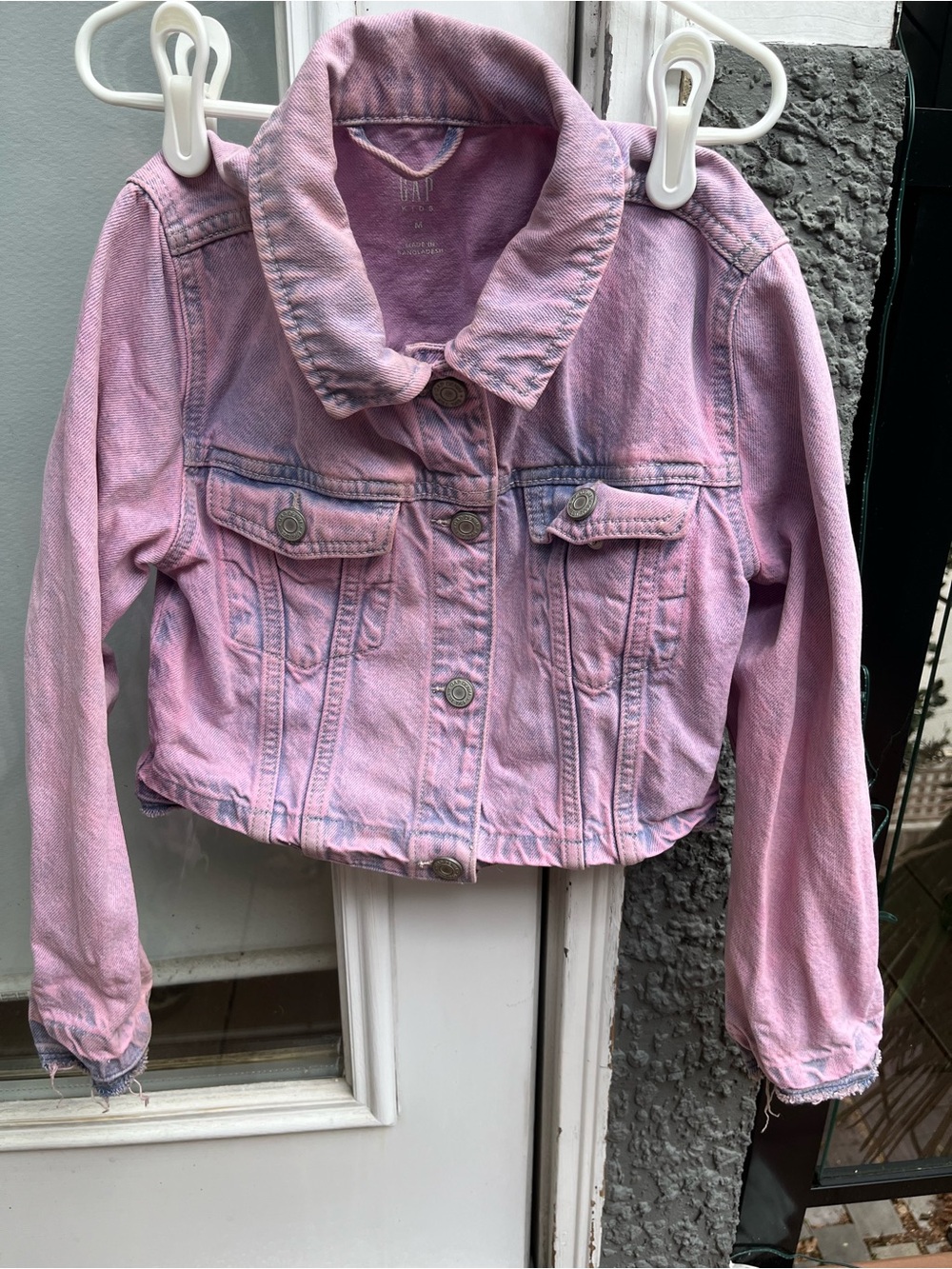 Kids Gap cropped purple jean jacket